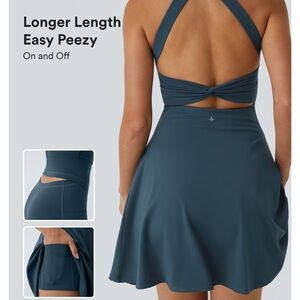 HALARA Blue Halter Dress